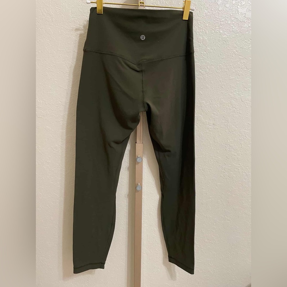 Lululemon Align II High-Rise 25” Leggings Dark Olive Size 6 - Picture 4 of 8